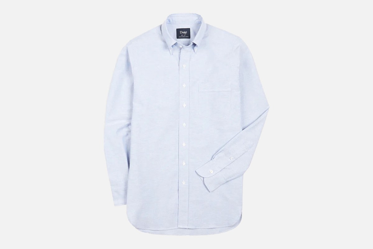 Drake’s Cotton Oxford Cloth Button-Down Shirt