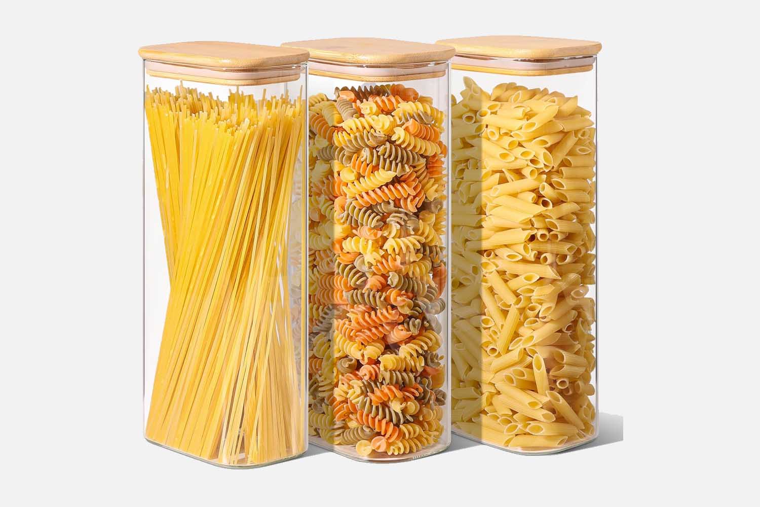 ComSaf 71oz Rectangle Glass Storage Containers with Lids