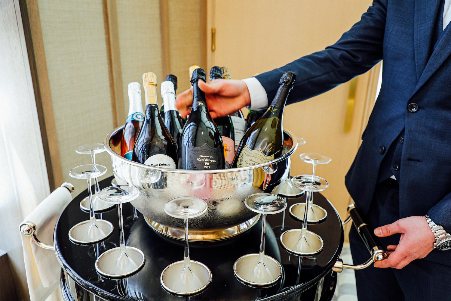 The Champagne cart at Le Clou