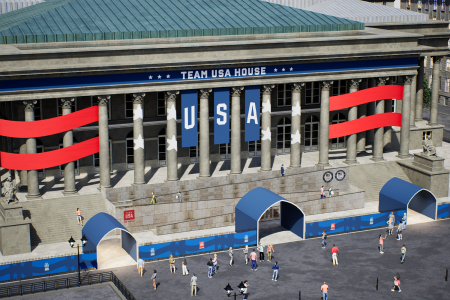A rendering of the Team USA House