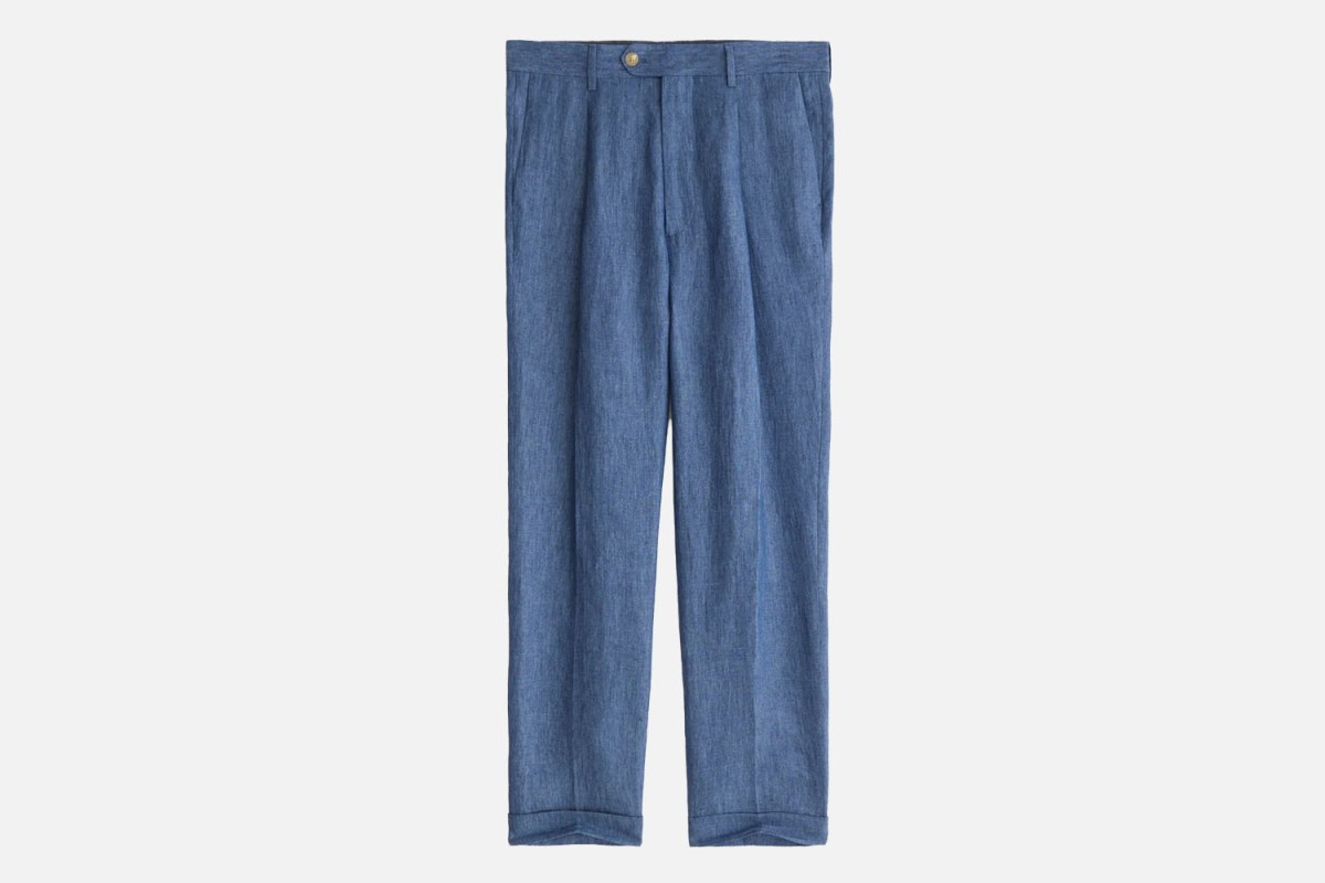 Todd Snyder Chambray Linen Madison Suit Pant