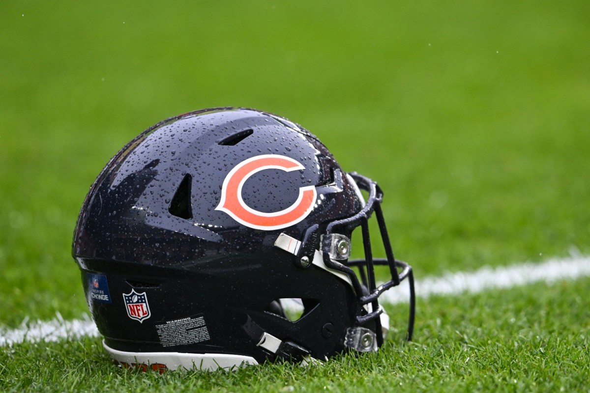 chicago bears football helmet with black background Display Case Trends Posters feature top trending brands and designs. CHICAGO BEARS NFL Gameday REPLICA