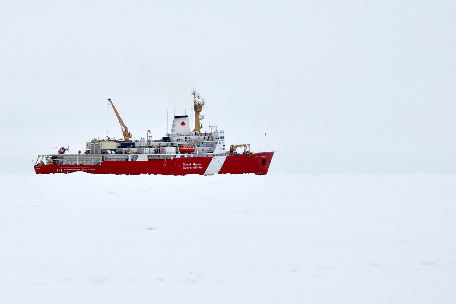 CCGS Louis S. St-Laurent, one of the icebreakers that collected seawater samples for Ocean Wise.
