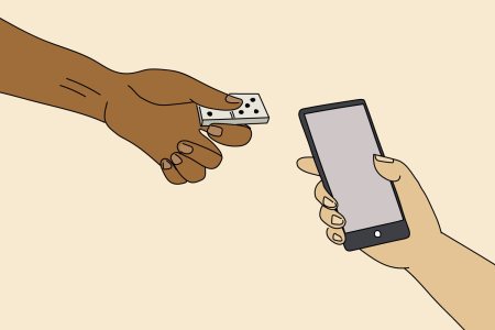 The hand of a Gen X man holding a domino and a Gen Z man holding a smartphone. We take a look at an intergenerational friendship and see how they bridge the widening generational gap.