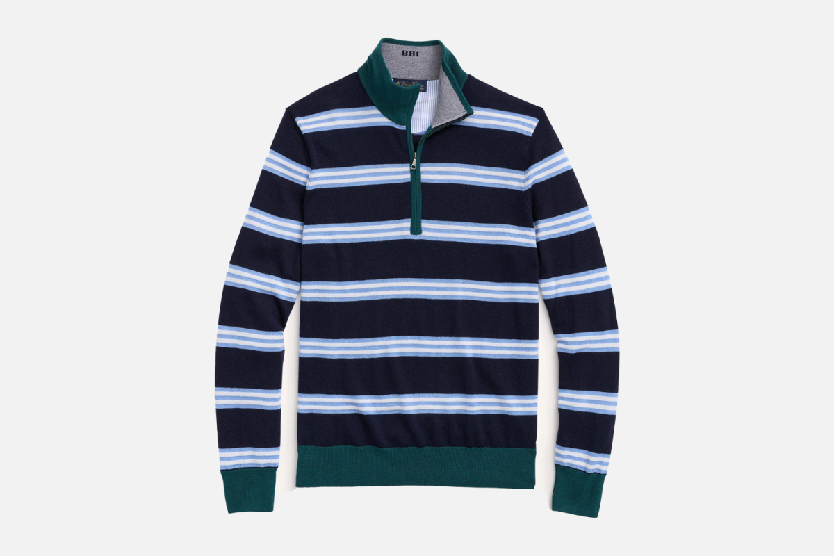 Brooks Brothers Wool Half-Zip Sweater