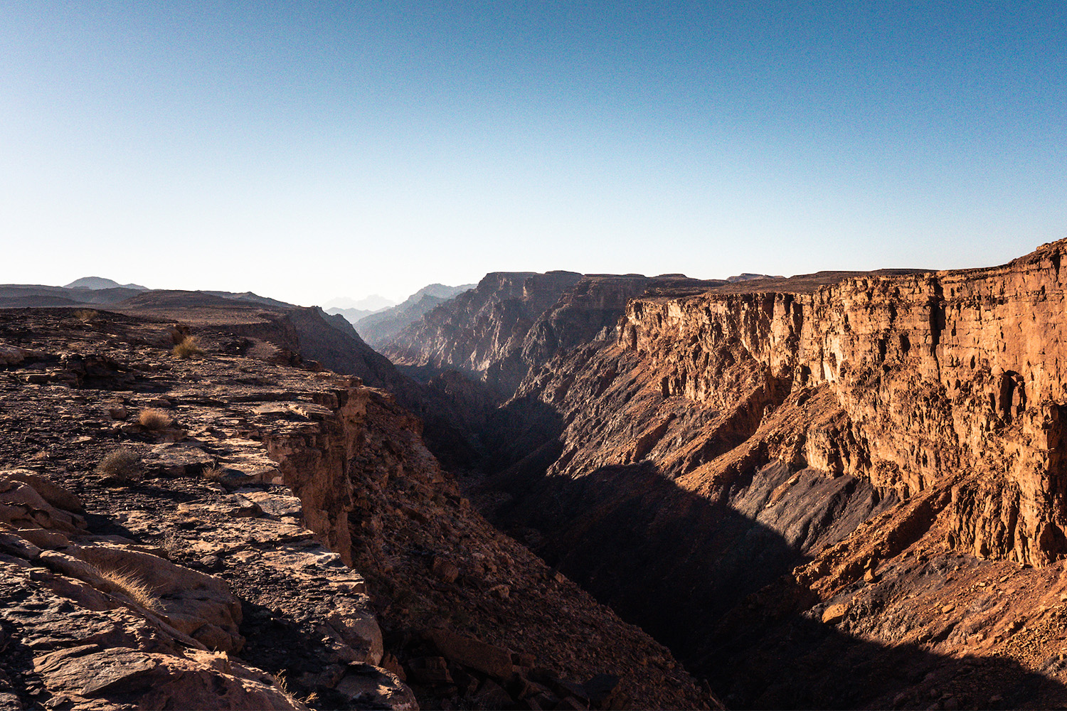 A view of canyons in a hidden corner of Arabia.