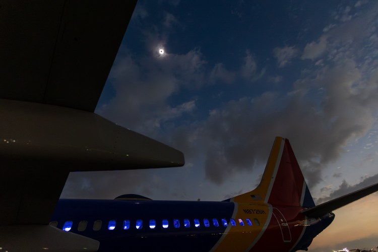 Southwest Airlines eclipse photo