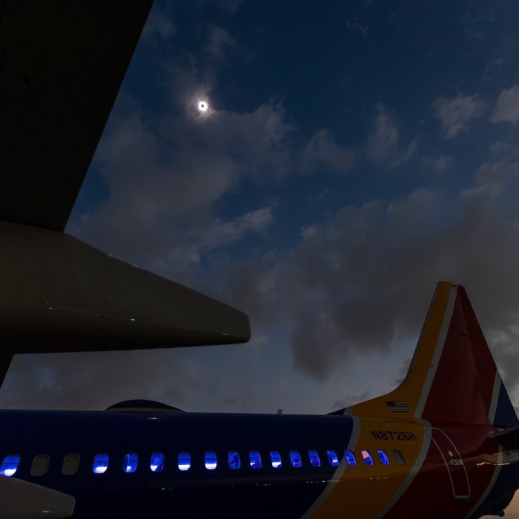 Southwest Airlines eclipse photo