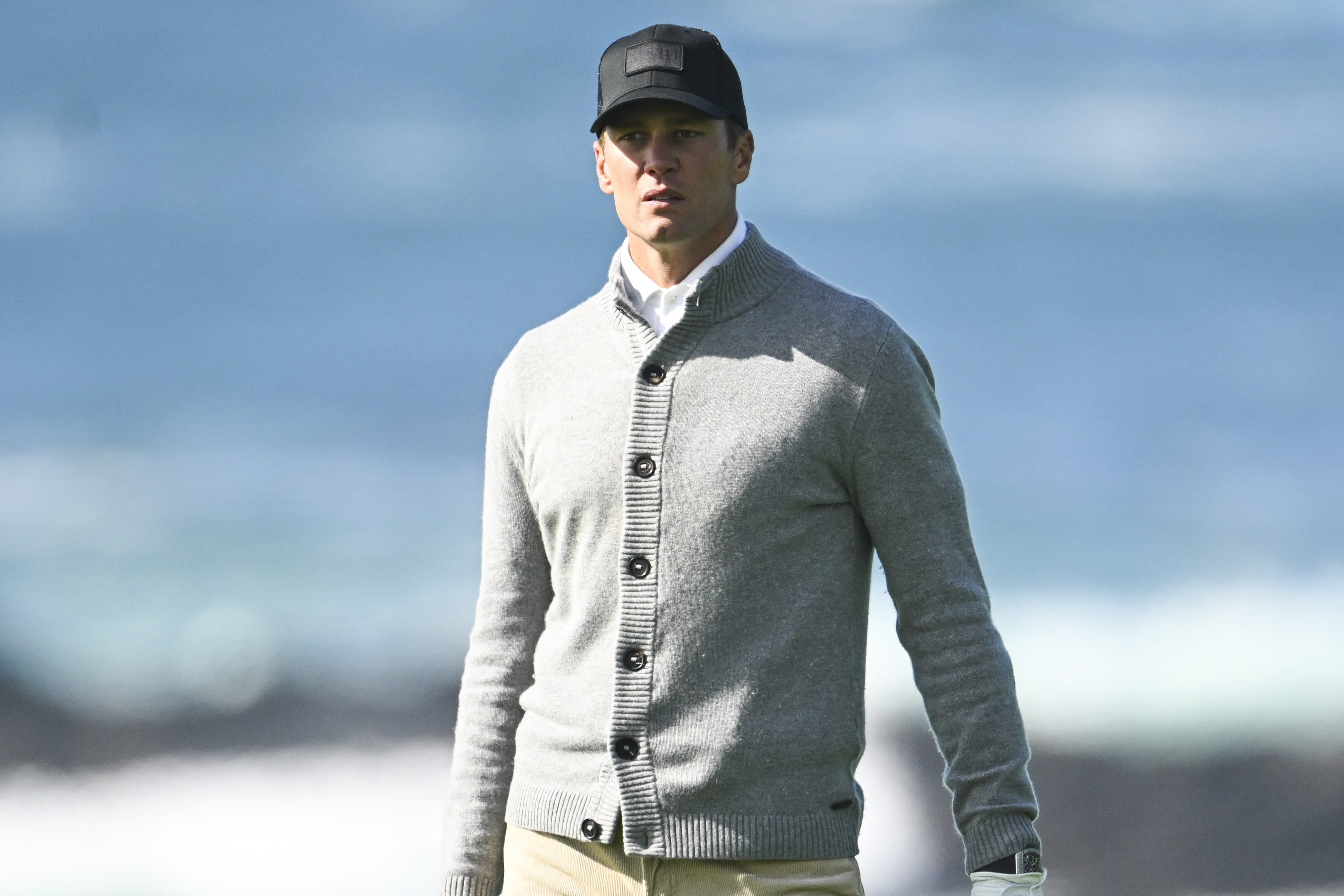 Former NFL quarterback Tom Brady on the links.