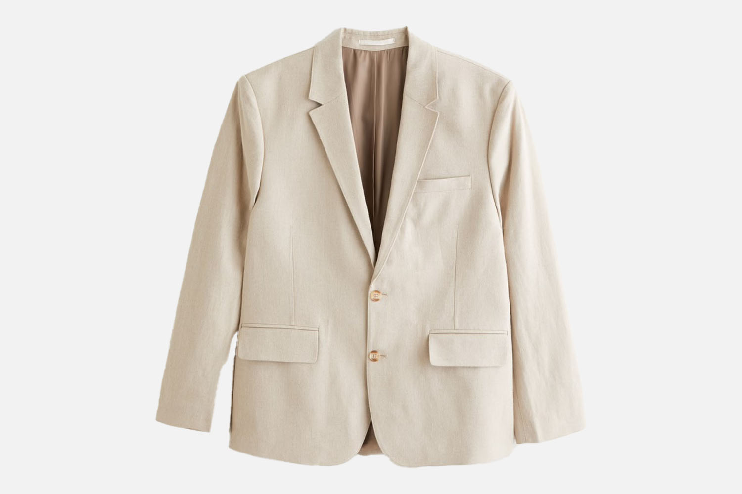 Abercrombie & Fitch Collins Tailored Classic Linen-Blend Blazer