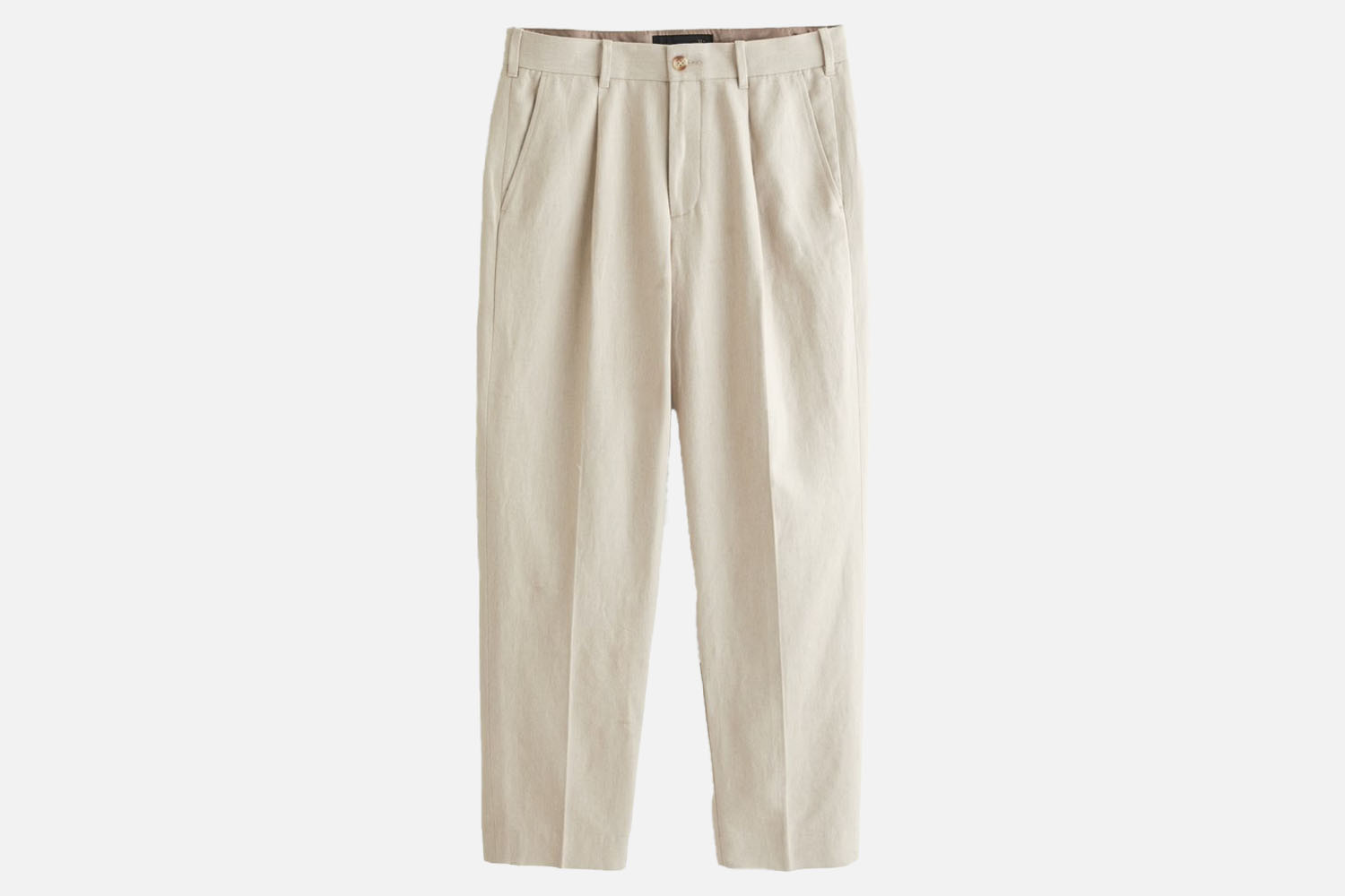 Abercrombie & Fitch Collins Tailored Linen-Blend Pleated Suit Pant