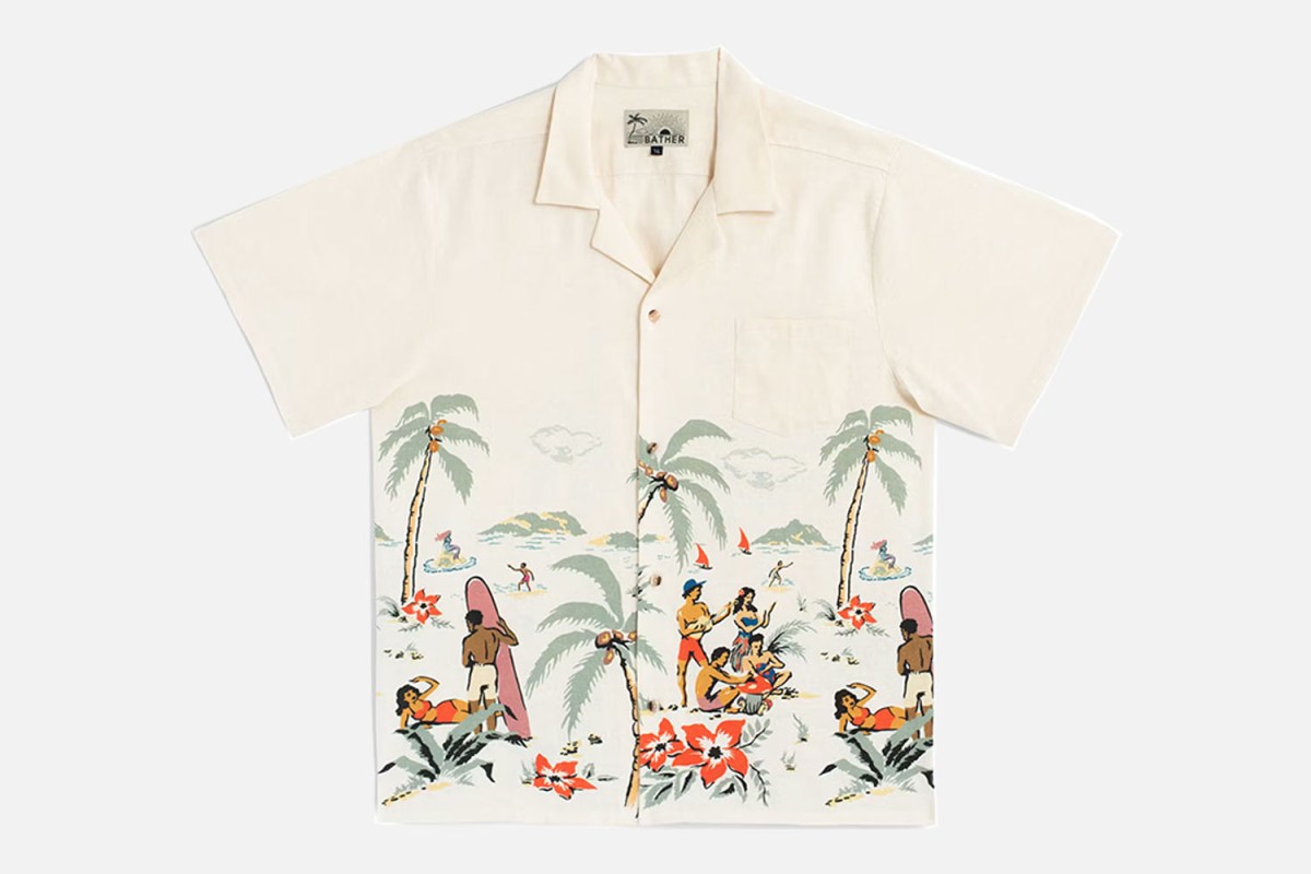 The Beach Bum Bump: Bather Beach Camp Collar Short Sleeve Shirt