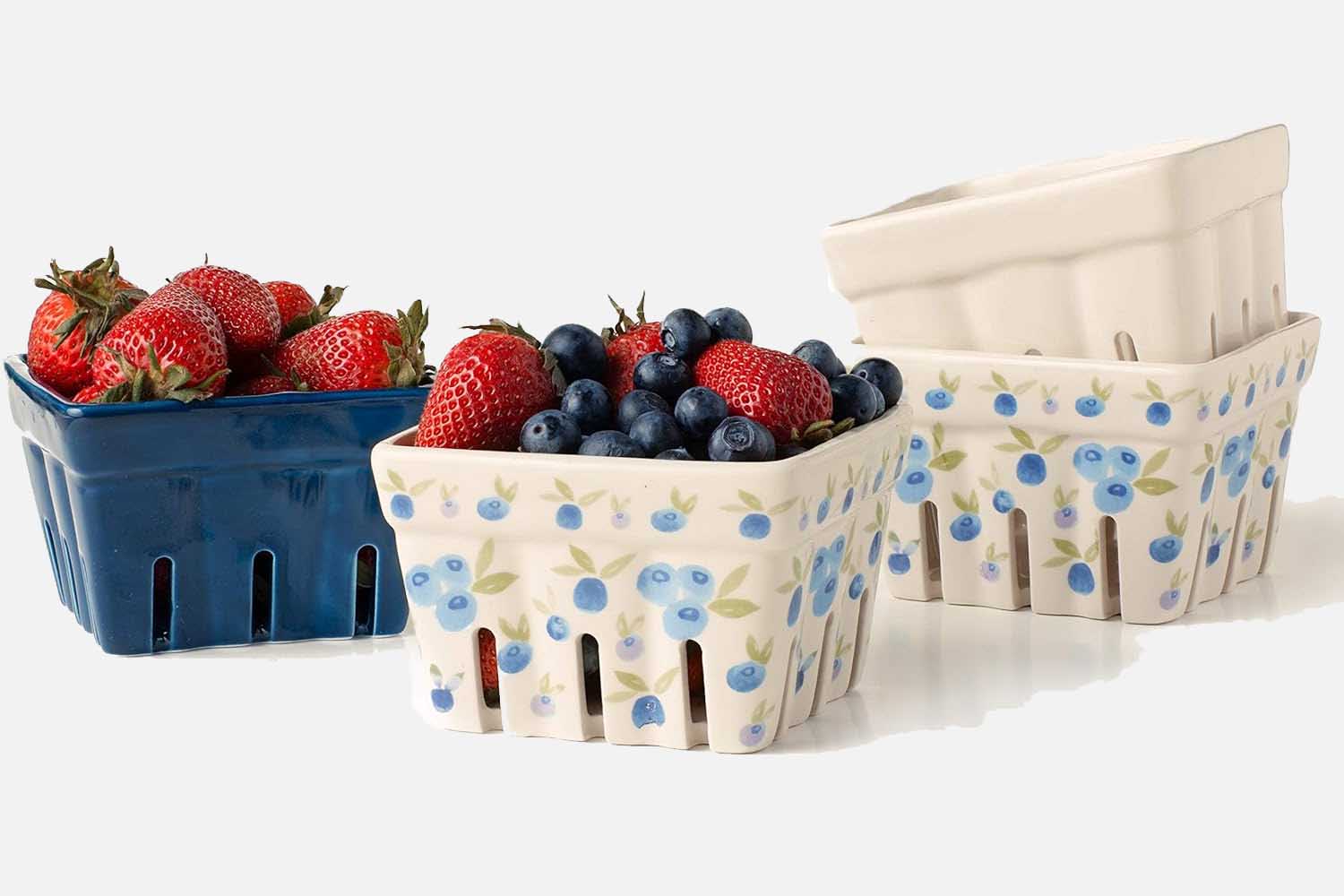 Farmhouse Ceramic Berry Basket
