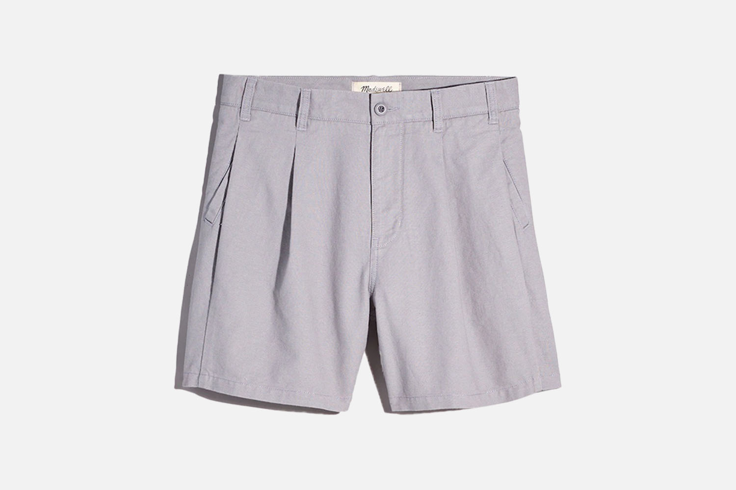 Madewell Pleated Cotton-Linen Shorts