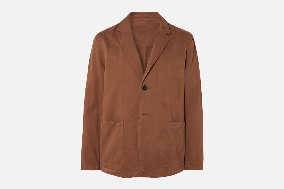 Mr. P Garment-Dyed Cotton-Twill Blazer