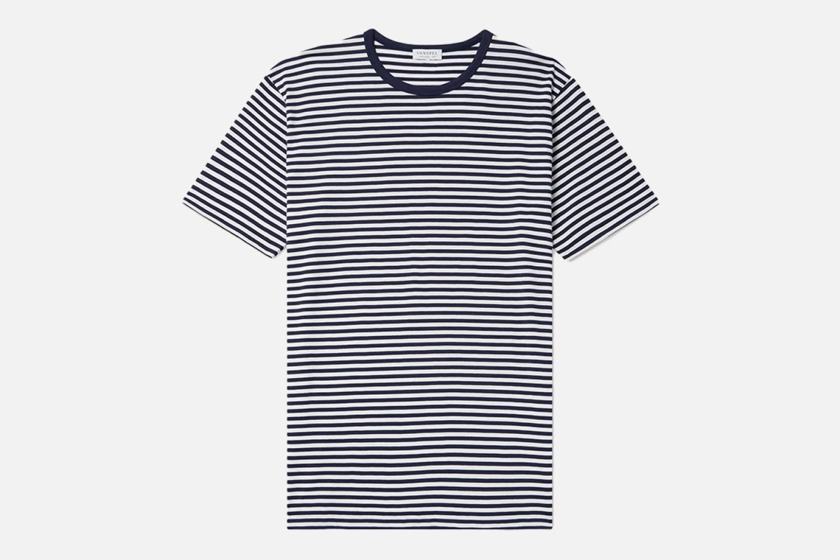 Sunspel Striped Cotton-Jersey T-Shirt