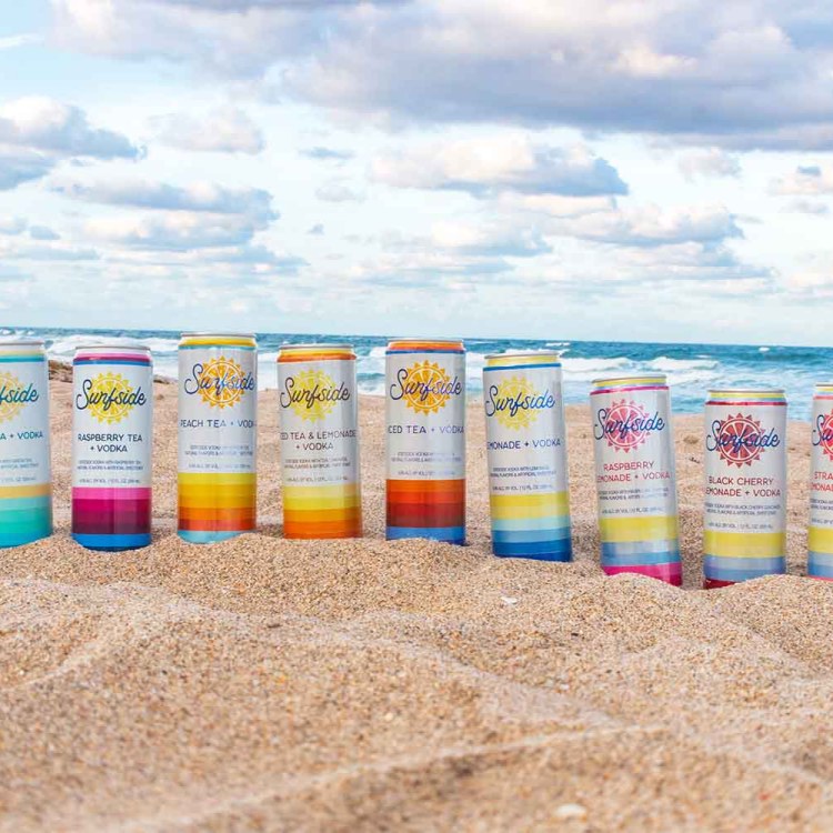 The lineup for Stateside's Surfside canned cocktails