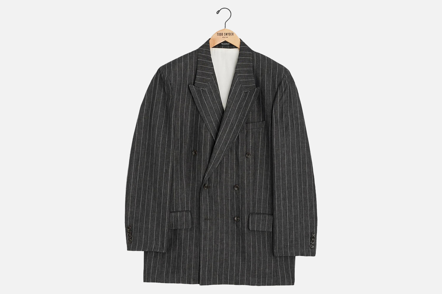 Todd Snyder Italian Linen Pinstripe Wythe Suit Jacket