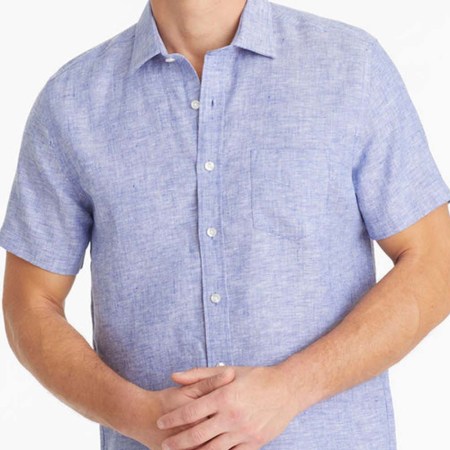 Wrinkle-Resistant Linen Short-Sleeve Cameron Shirt