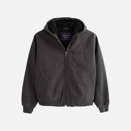 Abercrombie & Fitch hooded workwear bomber jacket