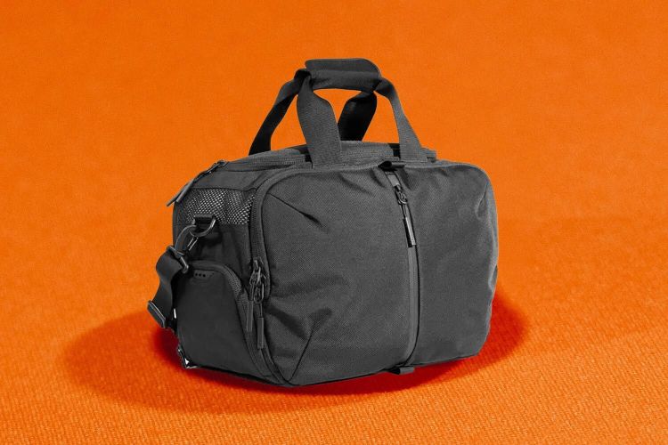The Aer Gym Duffel 3, our favorite gym bag. We talk about what makes the design so great, and the fitness essentials we keep inside.