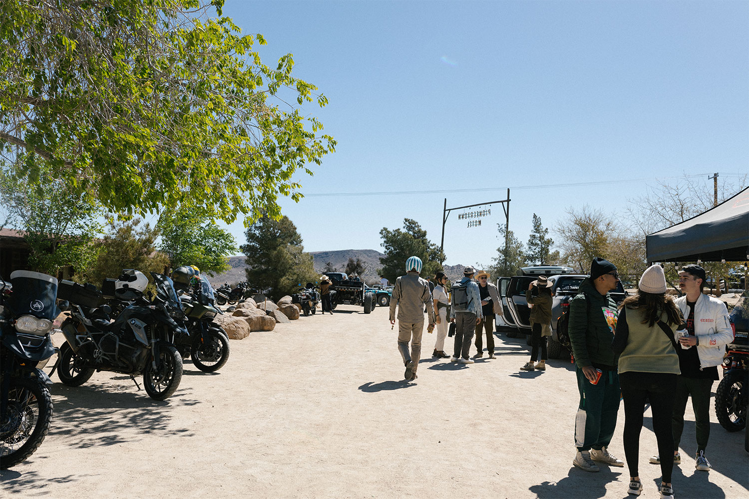 The Aether Rally in April 2024 at the Pioneertown Motel near Joshua Tree