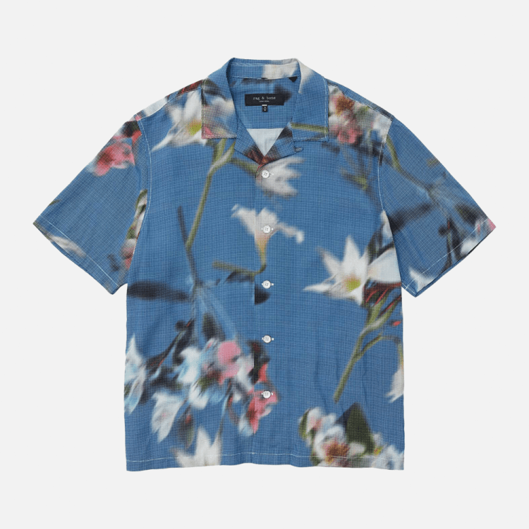 Avery Blurred Floral Button-Down