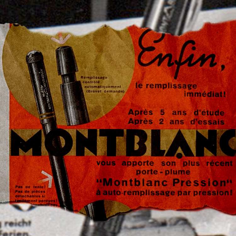 Montblanc Ads on Paper Background