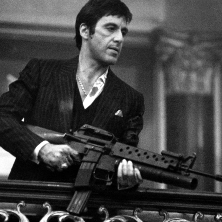 Al Pacino stars in "Scarface" in 1983.