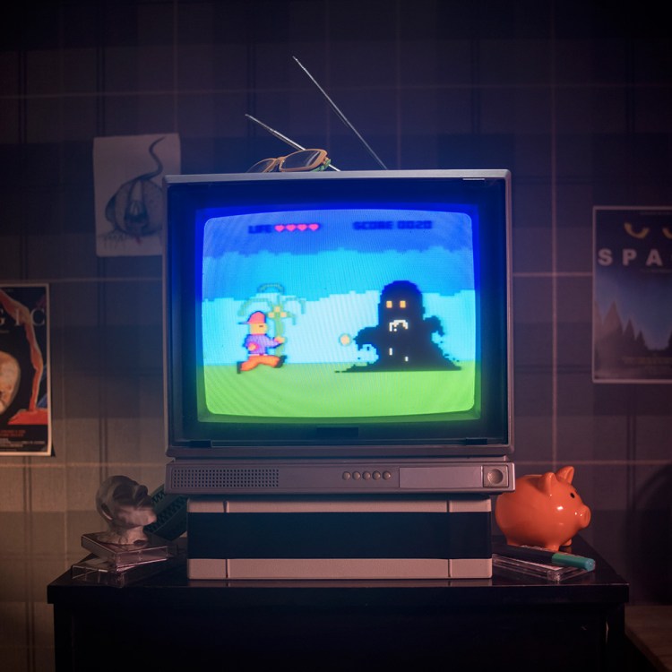 An old TV from the 1980s with a video game being played. We look into the science behind video game addiction.
