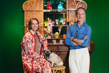 JJ Martins and Adam Brown, posing with a pug