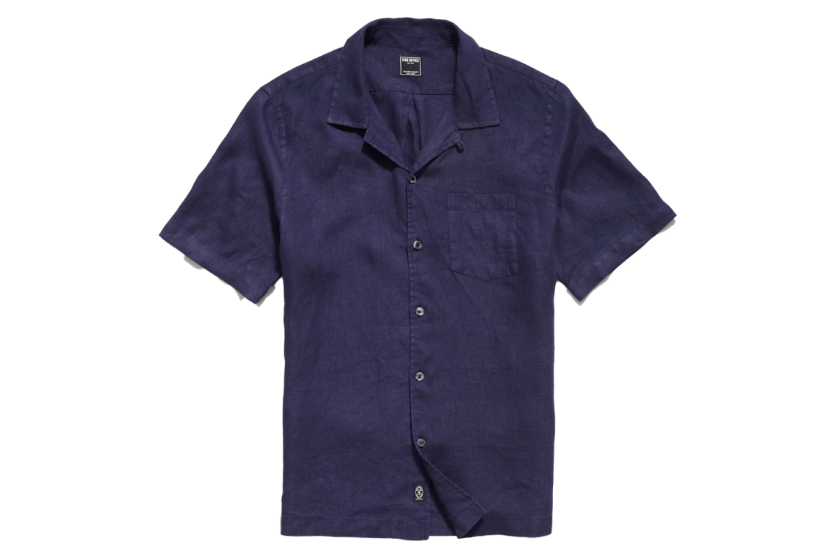 Todd Snyder Sea Soft Irish Linen Camp Collar Shirt