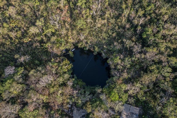 Cenote viewed from above