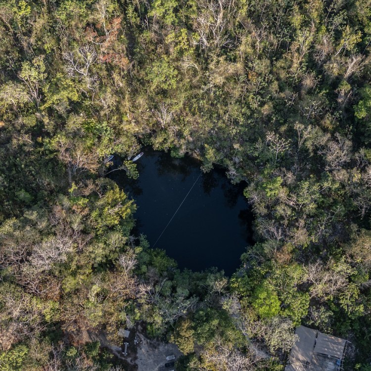 Cenote viewed from above