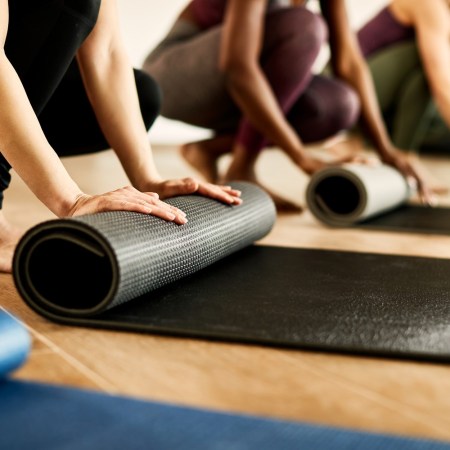 Rolling yoga mats