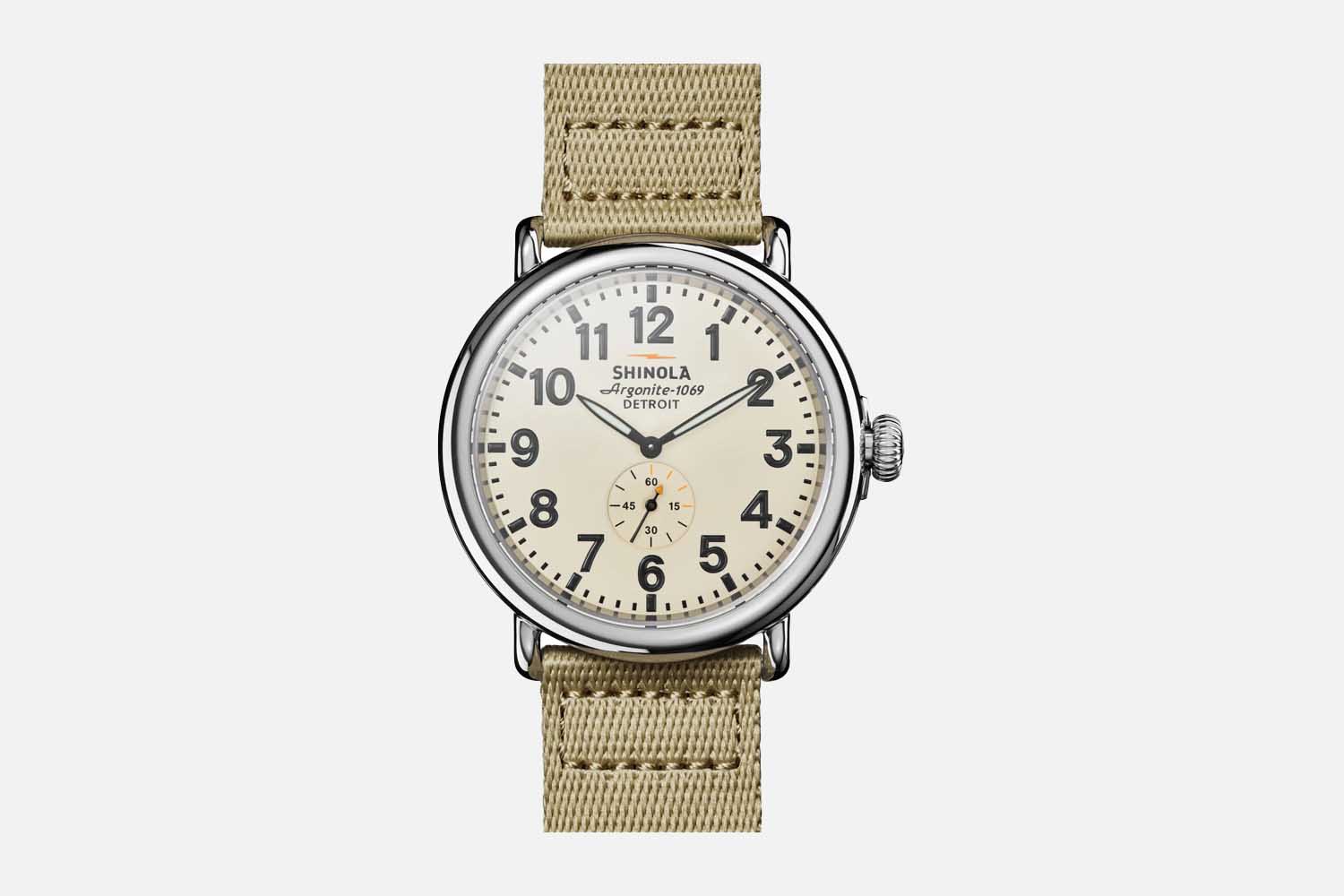 Shinola Runwell Sub Second Nylon Strap Watch, 47mm