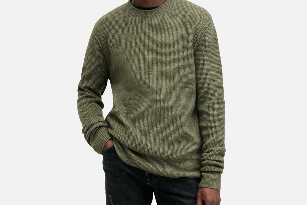 AllSaints Hatten Waffle Stitch Sweater