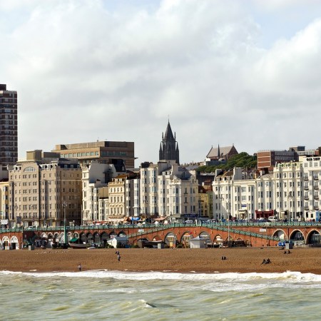 A view of Brighton in England from the water. The city has, somewhat surprisingly, been called the vegan capital of the world.