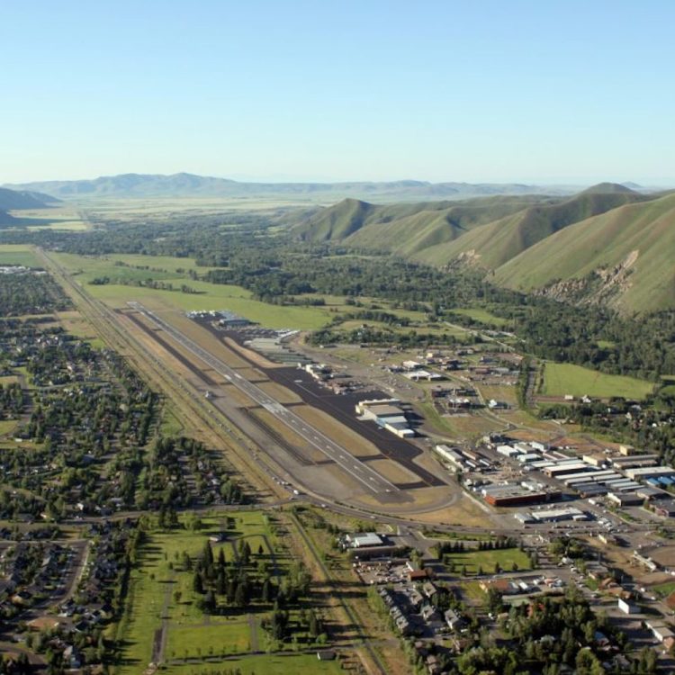 Friedman Memorial Airport, a brief drive down Idaho State Route 75 from Sun Valley