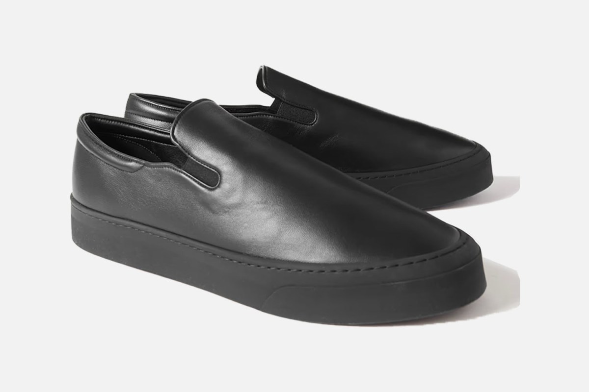 The Row Dean Leather Slip-On Sneakers