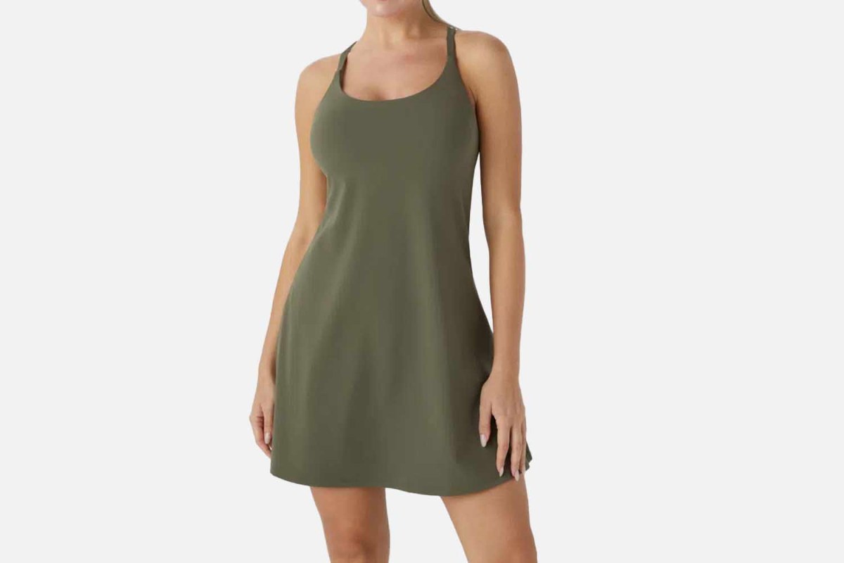 Halara Softlyzero Plush Backless 2-in-1 Pocket Mini Active Dress