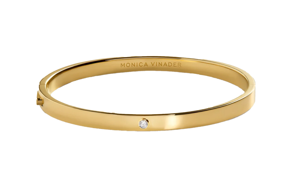 Monica Vinader Solitaire Diamond Bangle