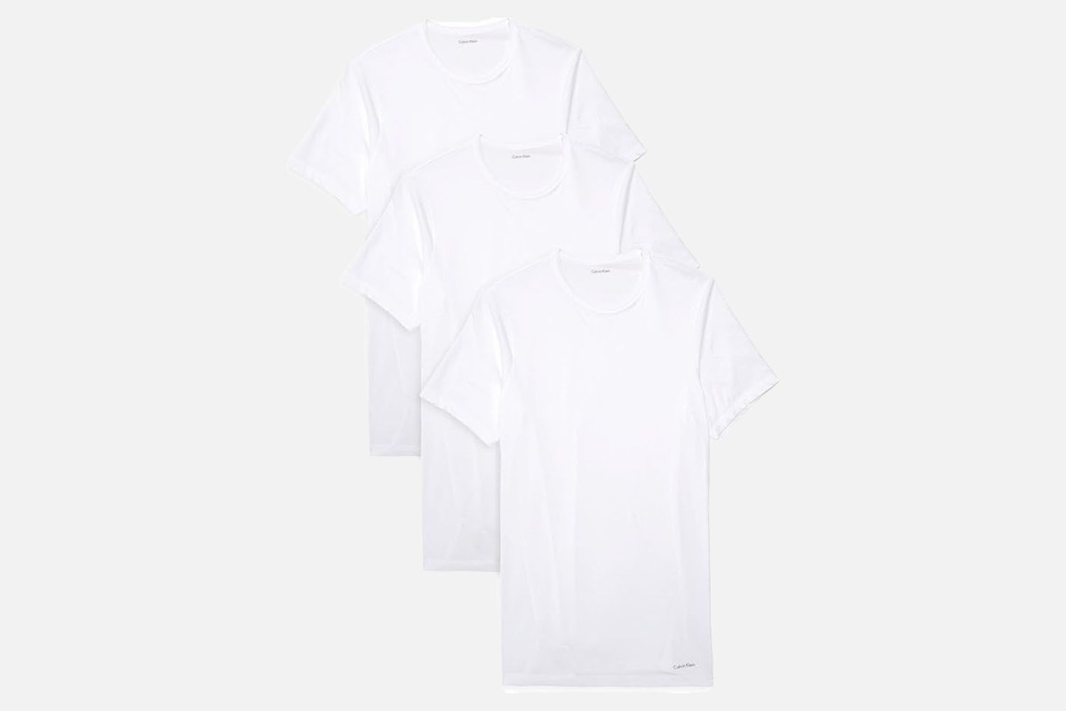 Calvin Klein Cotton Classics Slim Fit Crewneck T-Shirt (3-Pack)