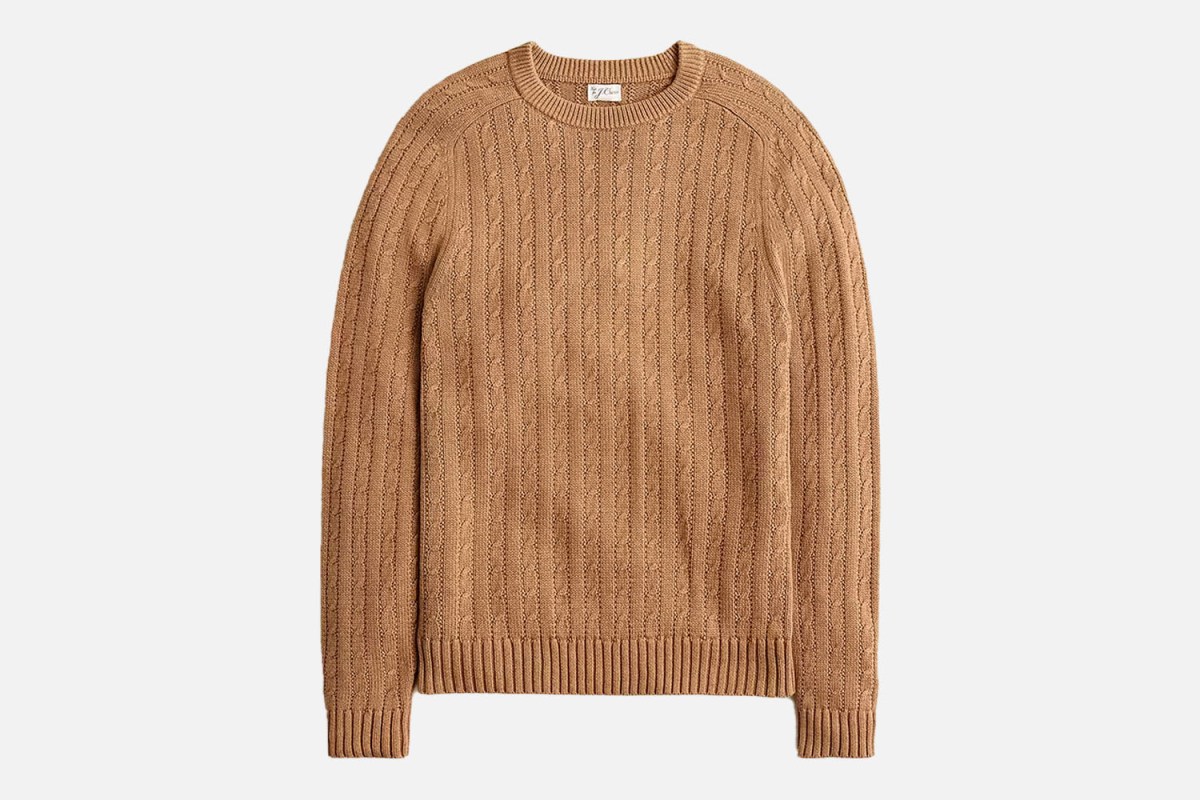 J.Crew Heritage Cotton Cable-Knit Sweater