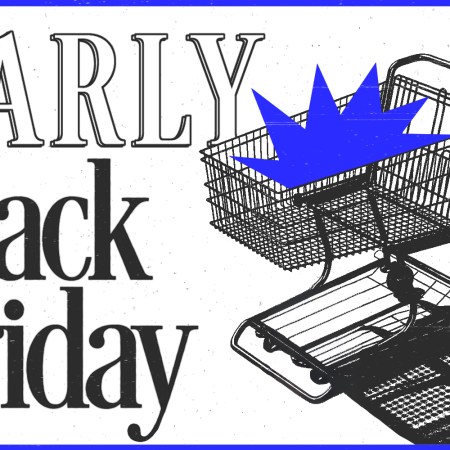 Black Friday Early Deals with an illustration of a shopping cart.