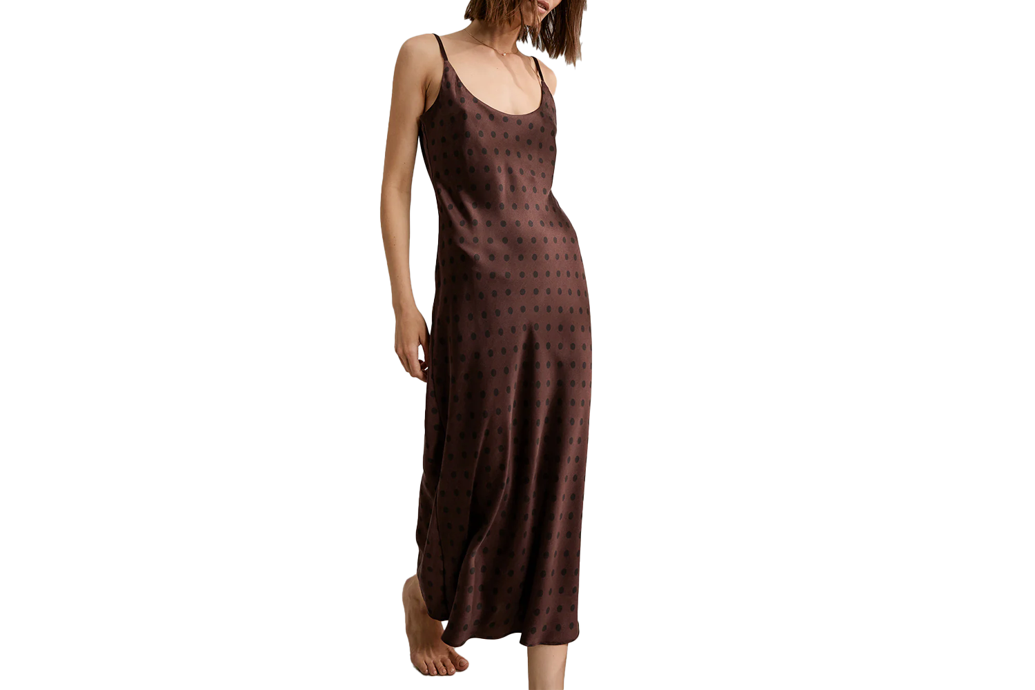 Lunya Washable Silk Bias Slip Dress