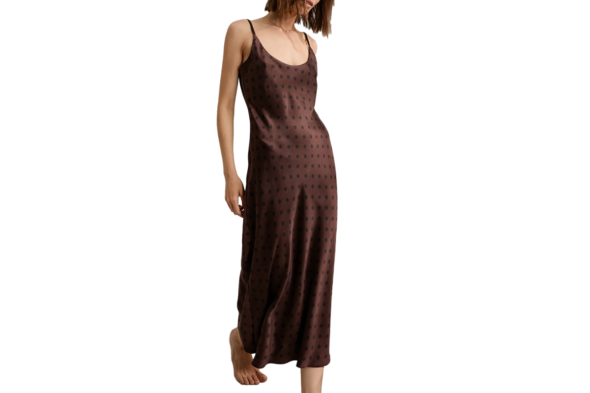 Lunya Washable Silk Bias Slip Dress