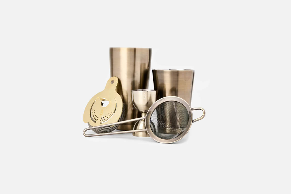 Brass Shaken Cocktail Set