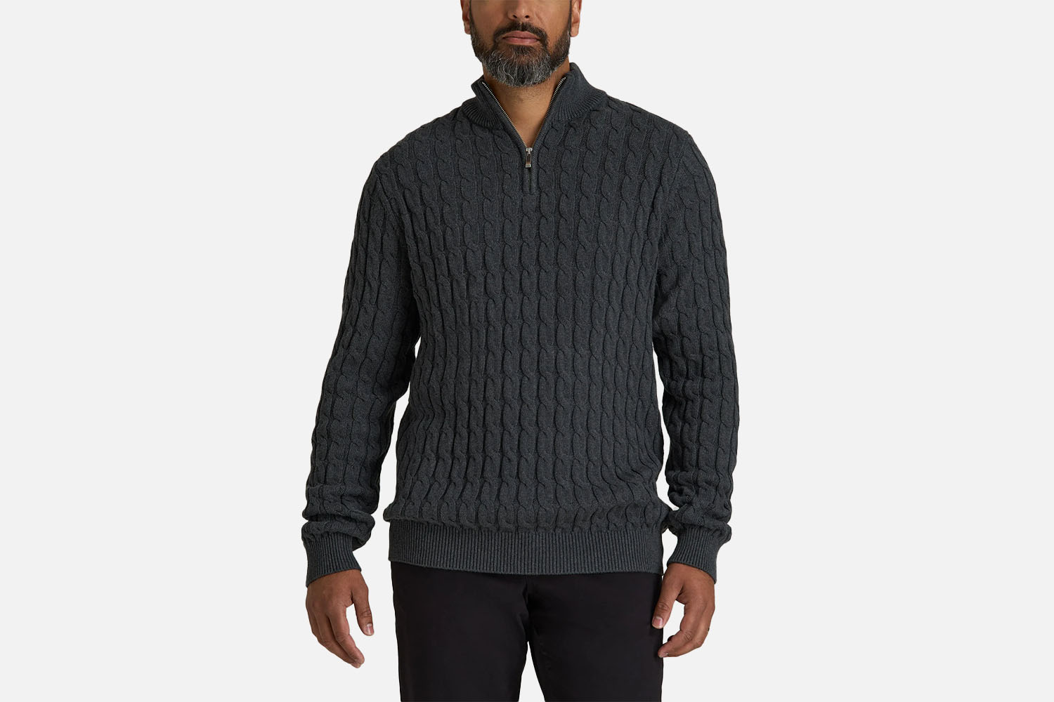 American Tall Cable Knit Half Zip Sweater