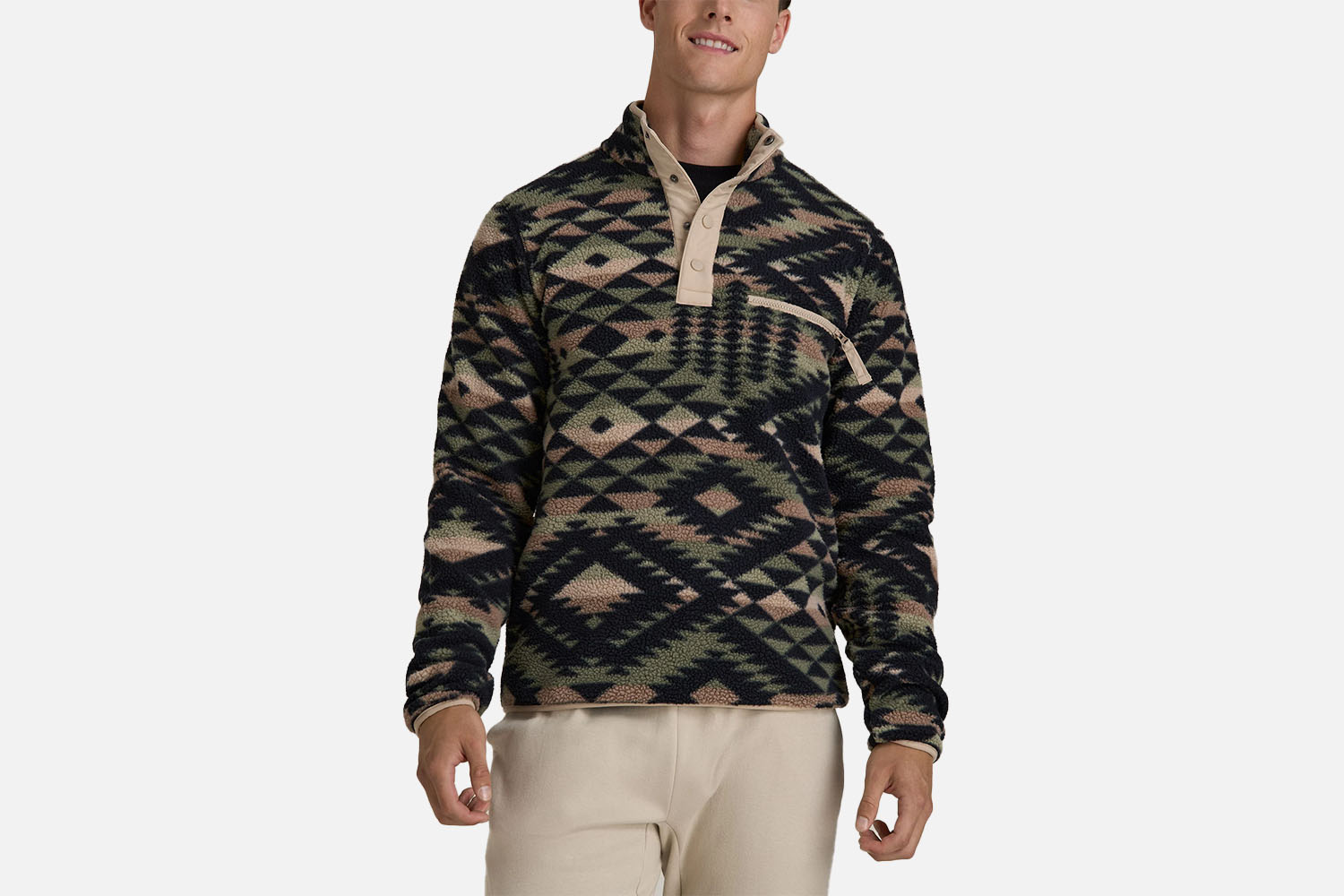 American Tall Half Snap Sherpa Sweatshirt